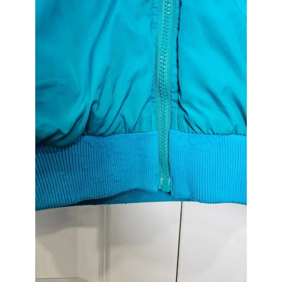 Vintage 90s Columbia Down Puffer Jacket Reversible Mens Adult Small L Blue Teal - Picture 4 of 11